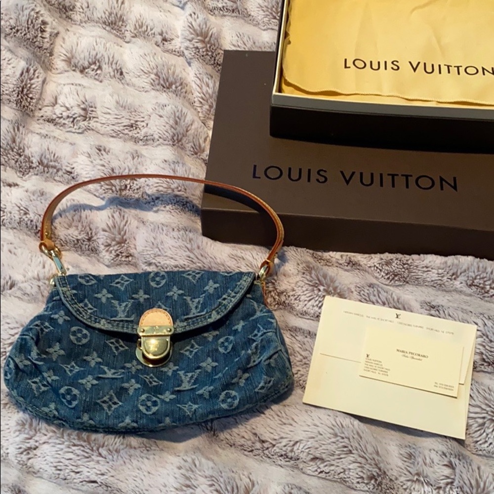 Louis Vuitton Monogram Denim Mini Pleaty Bag